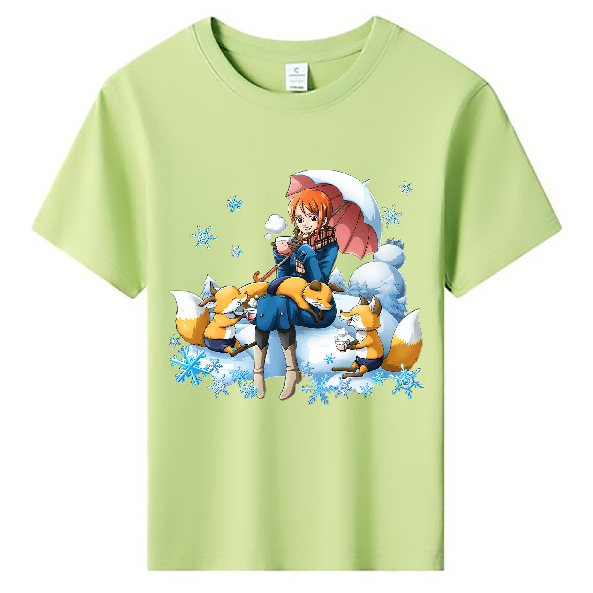 （画像用） ワンピース ナミ ONE PIECE Nami 綿100％キッズTシャツ（フロントプリント）